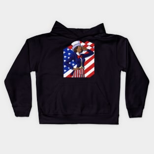 African American 4th of July Uncle Sam Kids Hoodie